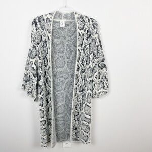 Anthropologie OS akemi and kin Sigrid animal print duster cardigan